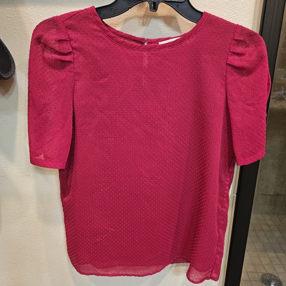 Loft xxs petite pink blouse